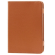 Housse universelle pour tablette 9 pouces marron ferm&eacute;e vue de face avec surpiq&ucirc;res &eacute;l&eacute;gantes - Yonis Y-heu234