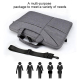 Sacoche Ordinateur Portable Étanche Résistante Aux Déchirures Avec Sangle Cachée Pour Laptop 13 Pouces Noir Grande Capacité D...