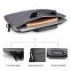 Sacoche Ordinateur Portable Étanche Résistante Aux Déchirures Avec Sangle Cachée Pour Laptop 13 Pouces Noir Grande Capacité D...