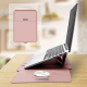 Sacoche Ordinateur Portable 4 en 1 Imperméable en Cuir PU avec Poignée Support et Porte-Stylo Rose Gold pour Laptops 11/12 Po...