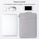 Sacoche Ordinateur Portable Étanche Et Protectrice Pour Laptop 13.3 Pouces En Polyester Gris Avec Poignée Télescopique Confor...