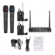 Système Micro Sans Fil UHF 4 Canaux Avec 2 Micros Main 2 Émetteurs Ceinture Portée 100 Mètres - www.yonis-shop.com
