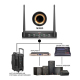 Système Micro Sans Fil UHF 4 Canaux Avec 2 Micros Main 2 Émetteurs Ceinture Portée 100 Mètres - www.yonis-shop.com