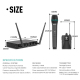 Système Micro Sans Fil UHF 4 Canaux Avec 2 Micros Main 2 Émetteurs Ceinture Portée 100 Mètres - www.yonis-shop.com