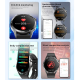 Montre Connectée Écran 1.55 Pouces Avec ECG Oxygène Sanguin 150 Modes Sportifs Design Exceptionnel Noir Acier - www.yonis-sho...