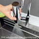 Aérateur Orientable Pour Robinet De Cuisine À Modes Multiples Bouton De Sélection Jet Fin Filetage Interne 22 Mm ABS Noir - w...