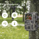 Caméra De Chasse 24MP 1296P Vision Nocturne Infrarouge WiFi Bluetooth Étanche IP66 Détection De Mouvement - www.yonis-shop.com