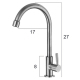 Robinet De Cuisine En Acier Inoxydable 304 Rotatif À 360° Avec Tuyau De 60 Cm Et Mousseur Économiseur D’Eau - www.yonis-shop.com