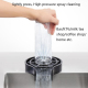 Lave-Verres Automatique Haute Pression Pour Évier Avec Buse Multi-Angle Tuyau Souple 80 cm Installation Universelle 4 Points ...