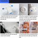 Kit Toilettes Japonaises Douchette WC Intime Contrôle Cinq Niveaux Plastique ABS Blanc - www.yonis-shop.com