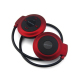 Casque Bluetooth Lecteur MP3 Sans Fil Radio FM Autonomie 10 h Carte Micro SD Rouge - www.yonis-shop.com