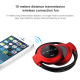 Casque Bluetooth Lecteur MP3 Sans Fil Radio FM Autonomie 10 h Carte Micro SD Rouge - www.yonis-shop.com