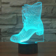 Lampe de Décoration 3D Botte 7 Couleurs Lumière LED Tactile 0.5W Interrupteur Tactile Chambre Salon Couloir - www.yonis-shop.com