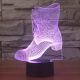 Lampe de Décoration 3D Botte 7 Couleurs Lumière LED Tactile 0.5W Interrupteur Tactile Chambre Salon Couloir - www.yonis-shop.com