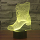 Lampe de Décoration 3D Botte 7 Couleurs Lumière LED Tactile 0.5W Interrupteur Tactile Chambre Salon Couloir - www.yonis-shop.com