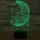 Lampe de Décoration 3D Ours de Lune 7 Couleurs Lumière LED Tactile 0.5W Interrupteur Tactile Chambre Salon Couloir - www.yoni...