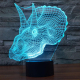 Lampe 3D Dinosaure Tricératops 7 Couleurs LED Tactile 0.5W Pour Chambre Salon Hall Couloir - www.yonis-shop.com