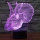 Lampe 3D Dinosaure Tricératops 7 Couleurs LED Tactile 0.5W Pour Chambre Salon Hall Couloir - www.yonis-shop.com