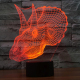 Lampe 3D Dinosaure Tricératops 7 Couleurs LED Tactile 0.5W Pour Chambre Salon Hall Couloir - www.yonis-shop.com