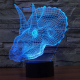 Lampe 3D Dinosaure Tricératops 7 Couleurs LED Tactile 0.5W Pour Chambre Salon Hall Couloir - www.yonis-shop.com