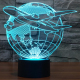Lampe LED 3D Avion Envolez vous 7 Couleurs Luminaire Illusion 3D Décoration Maison Tactile 0.5W Chambre Salon - www.yonis-sho...