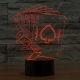 Lampe Déco 3D Jeux de Carte Luminaire 7 Couleurs LED Bouton Tactile 0.5W Chambre Salon Faible Consommation - www.yonis-shop.com