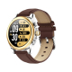 Montre Connectée Étanche 1.43 Pouces Avec Double Bracelet Or Et Cuir Fonction Appel Bluetooth Suivi Santé Et Sport Assistant ...