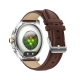 Montre Connectée Étanche 1.43 Pouces Avec Double Bracelet Or Et Cuir Fonction Appel Bluetooth Suivi Santé Et Sport Assistant ...