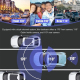 Caméra Embarquée 3 Canaux Pour Voiture Avec Caméra Frontale 1080P WiFi Lecture Sur Téléphone Et Enregistrement En Boucle - ww...