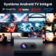 Vidéoprojecteur LCD Android 13 720p Compatible 1080p 180 ANSI Autofocus Wifi 6 Double Bande - www.yonis-shop.com