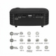 Mini Videoprojecteur Portable Ultra Léger 800 Lumens, Qualité HD 1080P, Longue Durée de Vie, Haut Parleur Puissant, Idéal Pou...
