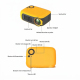 Mini Videoprojecteur Portable Ultra Léger 800 Lumens, Qualité HD 1080P, Longue Durée de Vie, Haut Parleur Puissant, Idéal Pou...