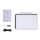 Tablette Lumineuse LED Ultra Lumineuse avec Trois Niveaux de Luminosité et Câble USB Blanc - www.yonis-shop.com