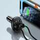 Transmetteur FM Bluetooth Chargeur Voiture Sans Fil Double USB 3.4A Affichage Digital Haute Puissance 15W Noir - www.yonis-sh...