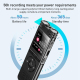 Dictaphone Intelligent HD Réduction De Bruit Commande Vocale Écran Couleur 1.44 Pouces Enregistrement Longue Durée Haute Défi...