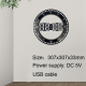 Horloge Murale 3D Salon Écran LED Géant Noir Vert Réglage Automatique Luminosité USB Affichage Heure Date Température - www.y...