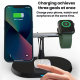 Chargeur Sans Fil Magnétique 3 En 1 Pour Téléphone Montre Et Écouteurs Support De Bureau Réglable 15 W Compatible Qi - www.yo...