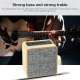Enceinte Bluetooth Tissu Bois Avec Microphone Intégré Basses Puissantes Autonomie Longue Durée Connexion Stable Support TF AU...