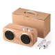 Enceinte Bluetooth Bois Avec Basses Surround 3D Support Carte TF U Disk AUX 3.5mm Autonomie Longue Durée 4500mAh - www.yonis-...