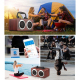Enceinte Bluetooth Bois Stéréo Dual Horn Portable Avec Support Téléphone Autonomie 8h AUX TF - www.yonis-shop.com