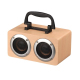 Enceinte Bluetooth Bois Stéréo Dual Horn Portable Avec Support Téléphone Autonomie 8h AUX TF - www.yonis-shop.com