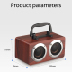 Enceinte Bluetooth Bois Stéréo Dual Horn Portable Avec Support Téléphone Autonomie 8h AUX TF - www.yonis-shop.com