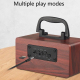 Enceinte Bluetooth Bois Stéréo Dual Horn Portable Avec Support Téléphone Autonomie 8h AUX TF - www.yonis-shop.com