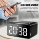 Enceinte Bluetooth Multifonction Réveil LED Chargeur Sans Fil Haut-Parleur Stéréo Puissant Autonomie 10h Design Portable - ww...