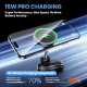 Support Téléphone Voiture Chargeur Sans Fil 15W Aimant N52 Ventouse Sous Vide Rotation 1080° pliable - www.yonis-shop.com