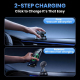 Support Téléphone Voiture Chargeur Sans Fil 15W Aimant N52 Ventouse Sous Vide Rotation 1080° pliable - www.yonis-shop.com