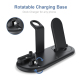 Chargeur Sans Fil Multi-Function Pour Téléphones Apple Watch Et Airpods Avec Support Et Lampe De Bureau Pliable - www.yonis-s...