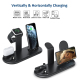 Chargeur Sans Fil Multi-Function Pour Téléphones Apple Watch Et Airpods Avec Support Et Lampe De Bureau Pliable - www.yonis-s...