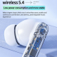 Écouteurs Bluetooth Sans Fil True Wireless Son Hi-Fi Pilote Dynamique 10 Mm Bluetooth 5.4 Contrôle Tactile Autonomie 4 Heures...