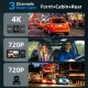 Caméra Embarquée 3 Canaux Pour Voiture Avec WiFi Vidéo 4K Vision Nocturne Et Surveillance Parking - www.yonis-shop.com